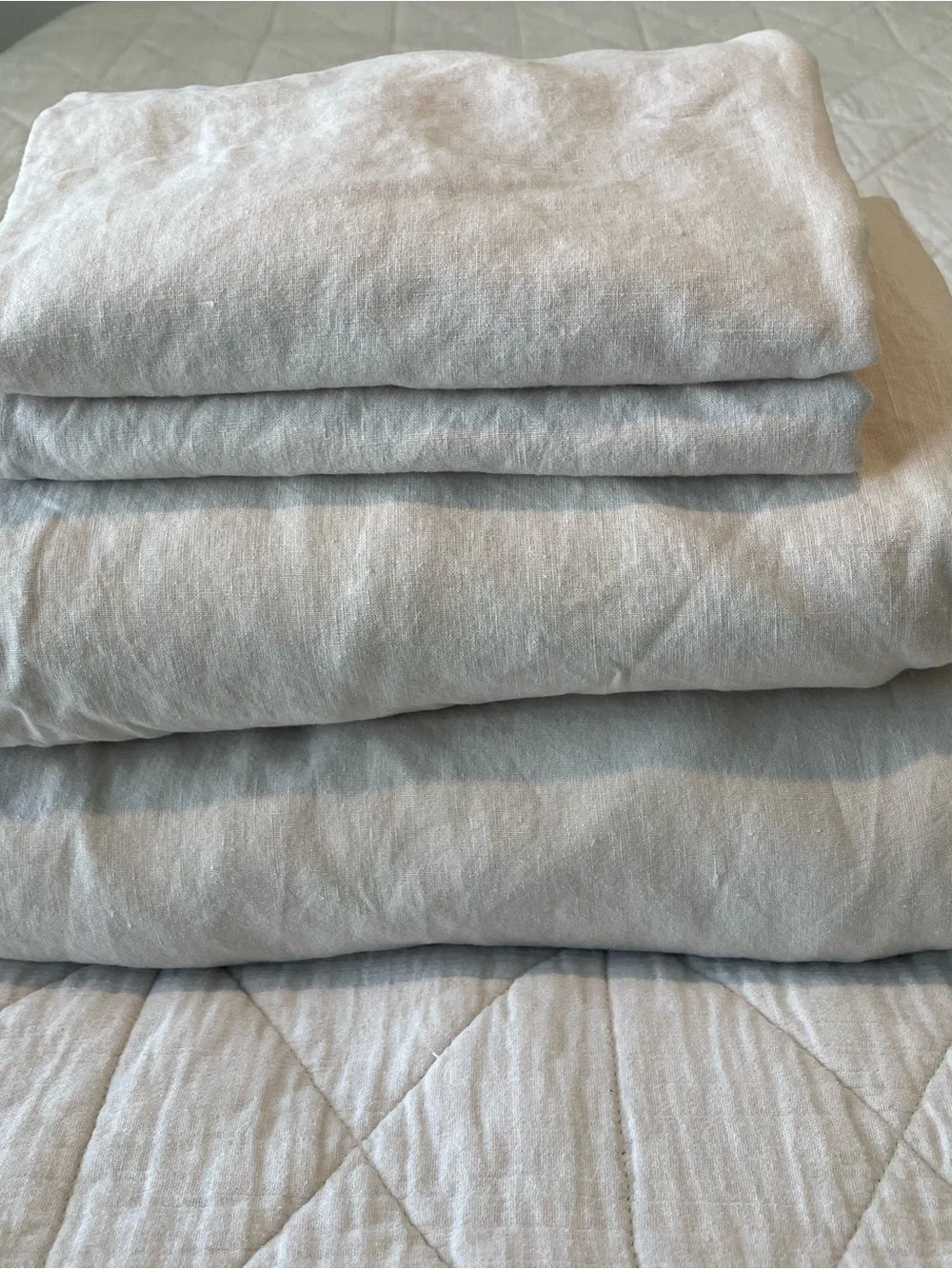 Quince European 100% Linen Sheet Set in Sand King Size